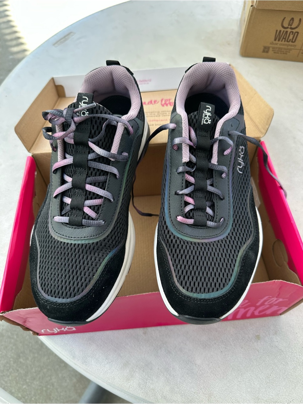 Rykä Black and Lavender wide 11 Sneakers